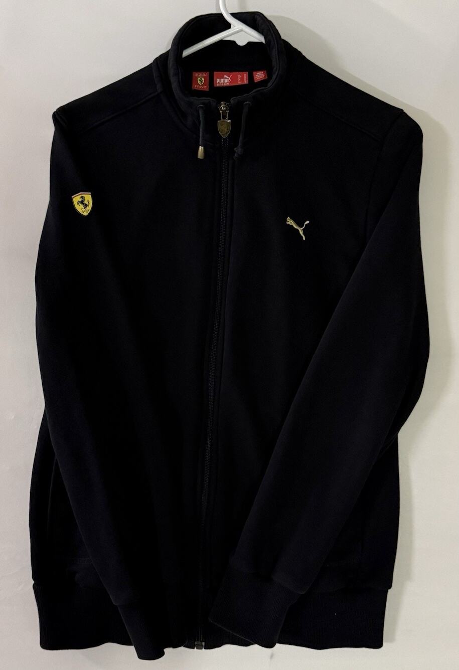 Puma Ferrari Scuderia Official Zip Track Jacket Black Gold Size M A133